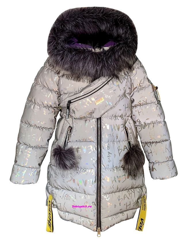Купить пальто со светоотражателем для девочки на меху от Modtex в интернет-магазине Забияки